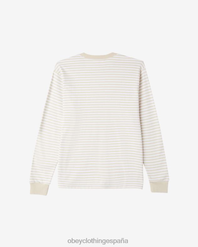 ropa OBEY est. trabaja ojos ls camiseta a rayas arcilla multi hombres 0RV2P93