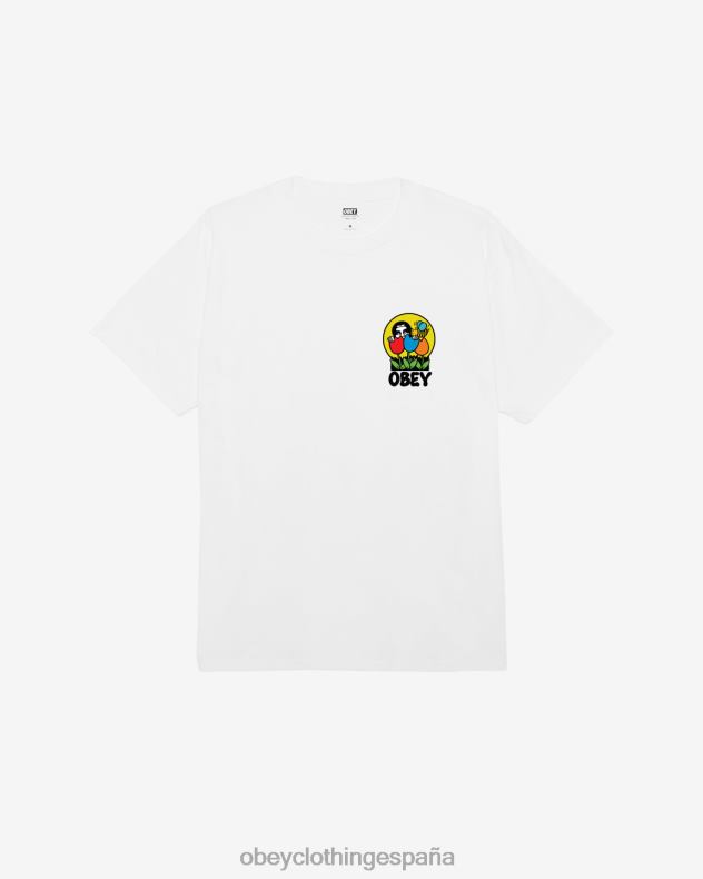 ropa OBEY estaba aquí camiseta clásica blanco hombres 0RV2P298