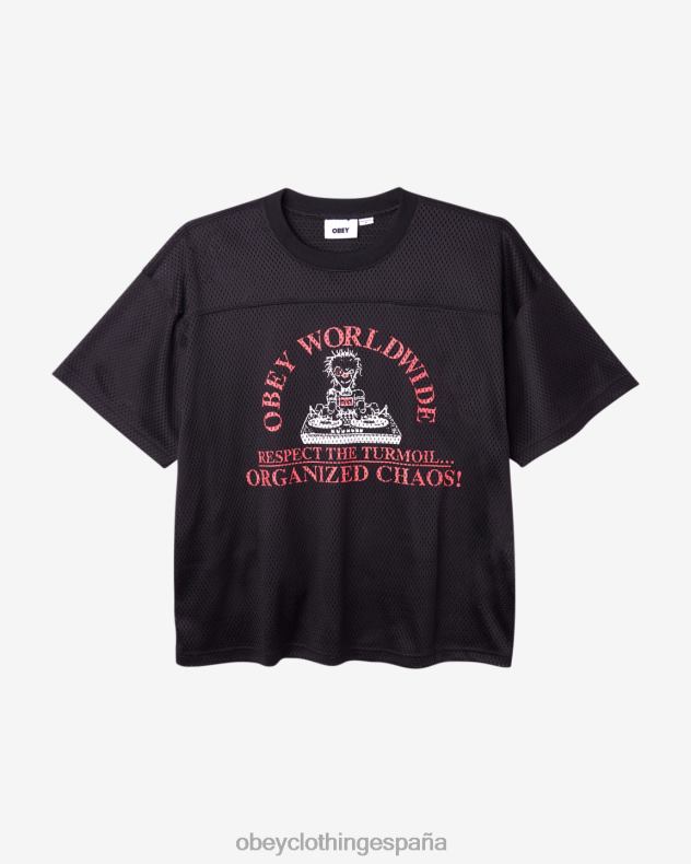 ropa OBEY jersey de malla bigwig vero negro hombres 0RV2P112