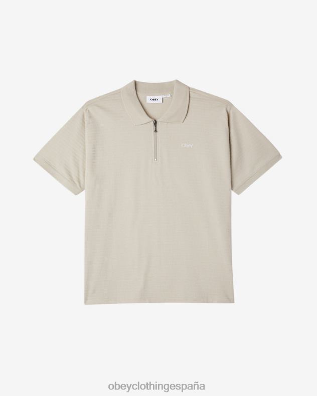 ropa OBEY polo con cremallera de escape Gris plateado hombres 0RV2P116