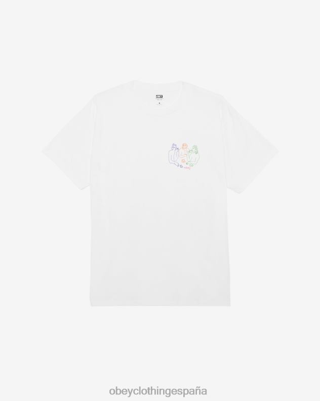 ropa OBEY taza de camiseta clásica de té blanco hombres 0RV2P317