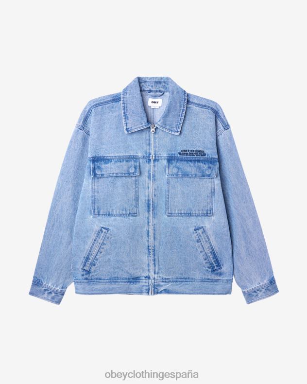 ropa OBEY chaqueta Easton índigo claro hombres 0RV2P251