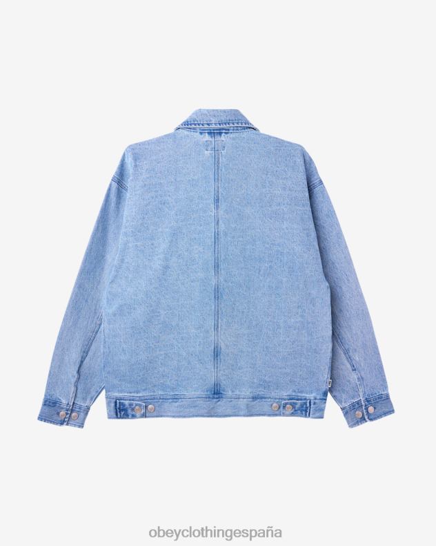 ropa OBEY chaqueta Easton índigo claro hombres 0RV2P251