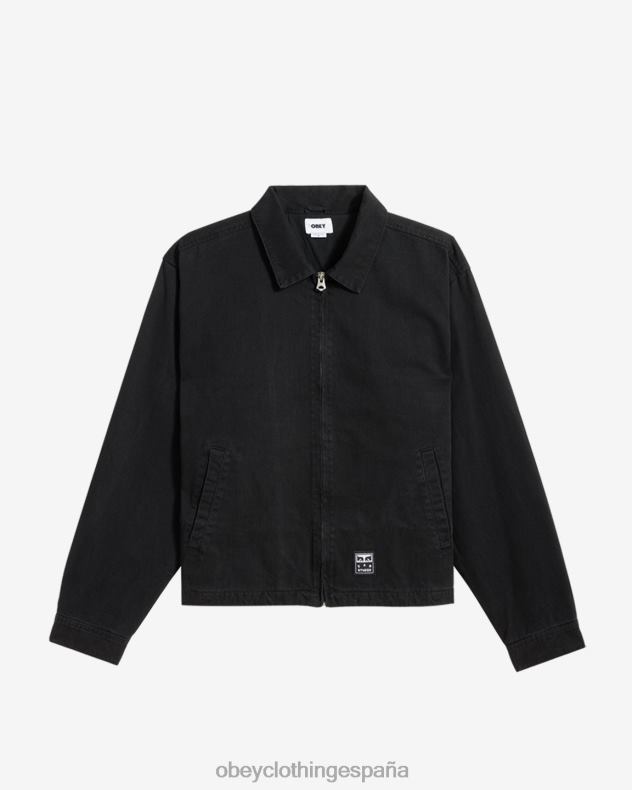 ropa OBEY chaqueta con cremallera y póster antracita hombres 0RV2P259