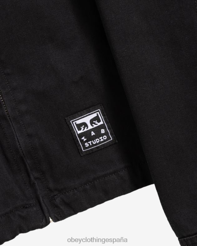ropa OBEY chaqueta con cremallera y póster antracita hombres 0RV2P259