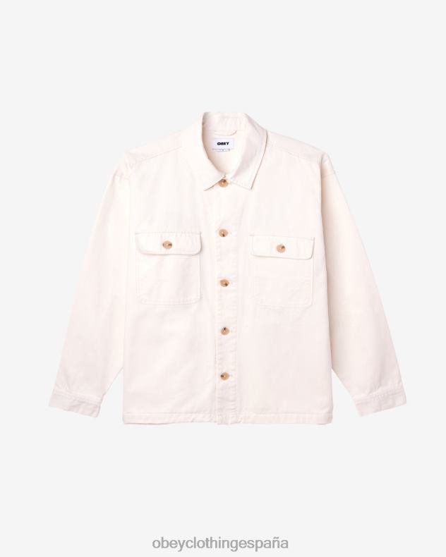 ropa OBEY chaqueta de camisa de tarde sin blanquear hombres 0RV2P244
