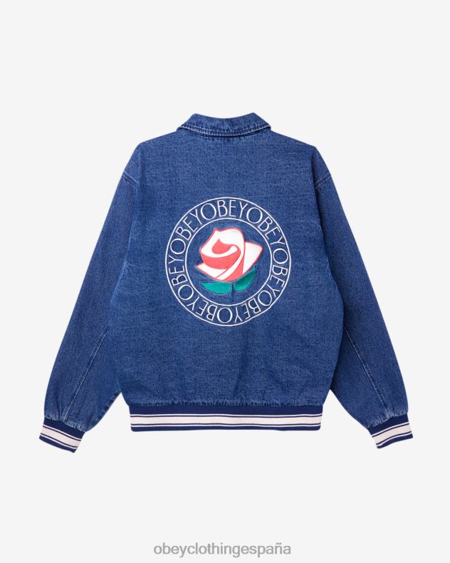 ropa OBEY chaqueta tipo blusón rosa índigo lavado a la piedra hombres 0RV2P257
