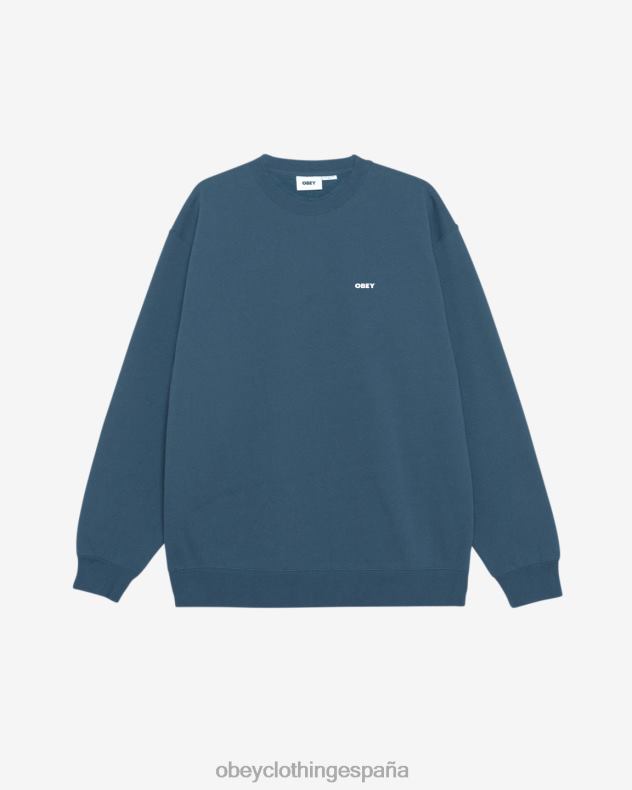 ropa OBEY cuello redondo audaz y pesado corneta azul hombres 0RV2P214