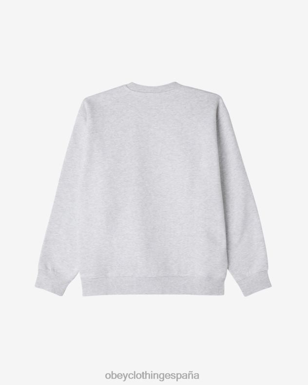 ropa OBEY est. trabaja ojos cuello redondo gris ceniza hombres 0RV2P218