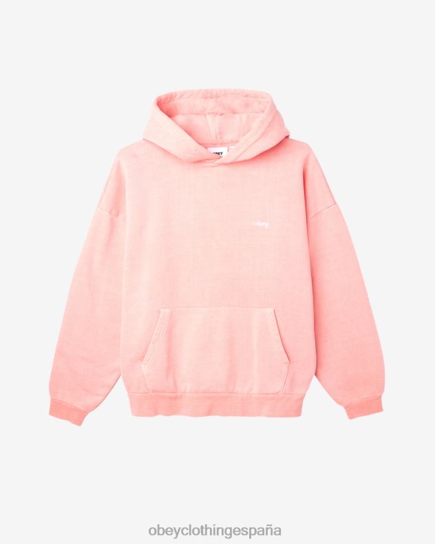 ropa OBEY jersey con pigmento en minúsculas pigmento concha rosa hombres 0RV2P180