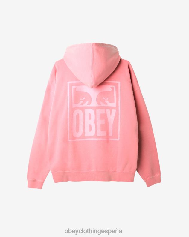 ropa OBEY jersey extrapesado con icono de ojos pigmentados pigmento concha rosa hombres 0RV2P198