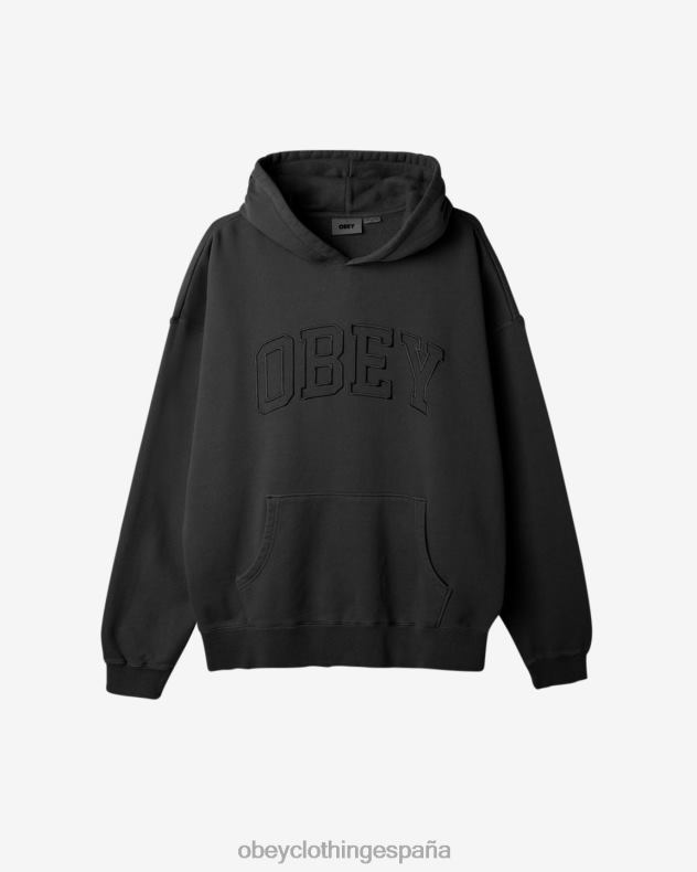 ropa OBEY jersey extrapesado pigment collegiate pigmento negro pirata hombres 0RV2P195