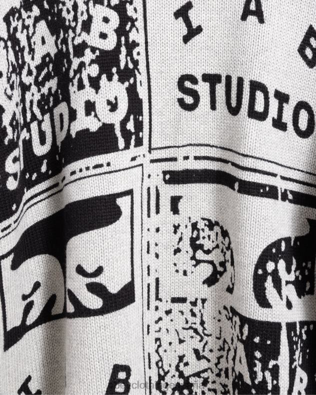 ropa OBEY suéter de carteles descoloridos gris jaspeado multicolor hombres 0RV2P265