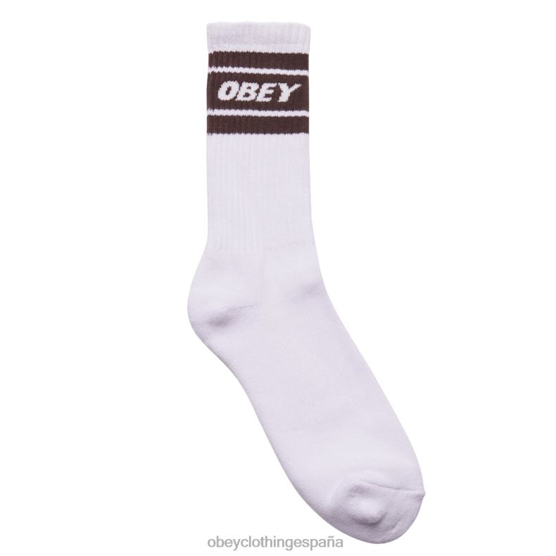 accesorios OBEY calcetines cooper ii blanco/marrón java hombres 0RV2P1071