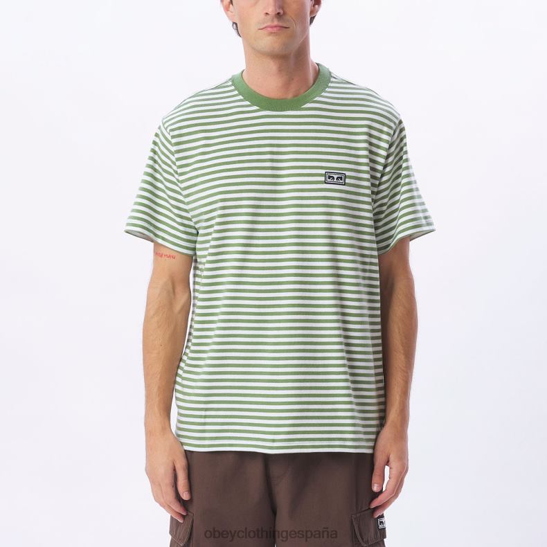 ropa OBEY Camiseta con rayas de ojos de Established Works jade multi hombres 0RV2P795