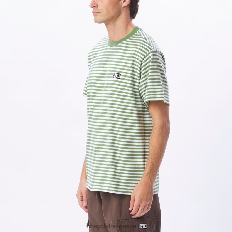 ropa OBEY Camiseta con rayas de ojos de Established Works jade multi hombres 0RV2P795