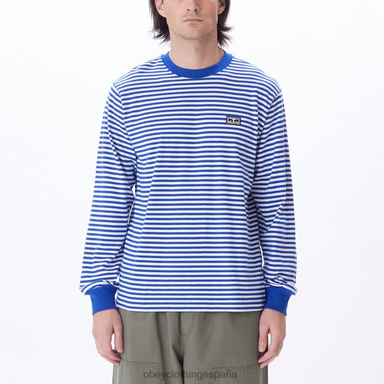 ropa OBEY Camiseta con tiras de ojos de Obras establecidas surf azul multi hombres 0RV2P792