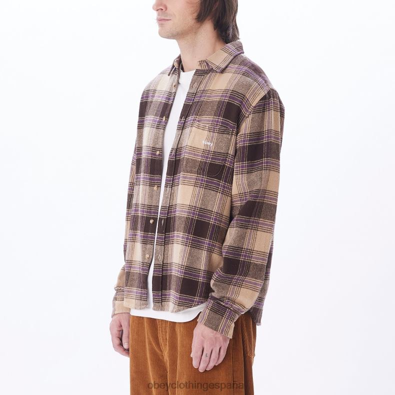 ropa OBEY camisa alex crema irlandesa multi hombres 0RV2P779