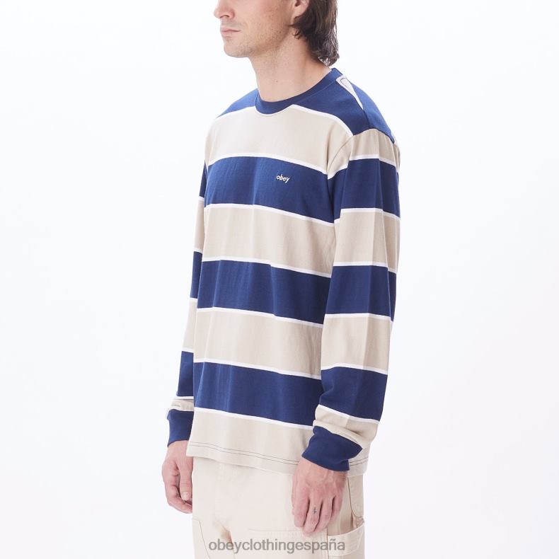 ropa OBEY camisa bryon a rayas academia azul marino multi hombres 0RV2P790