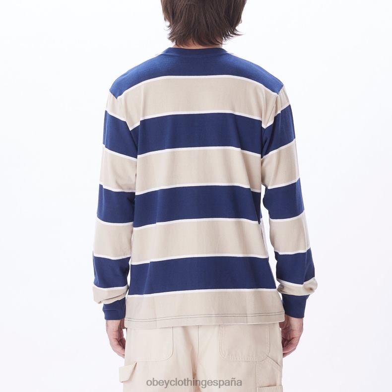 ropa OBEY camisa bryon a rayas academia azul marino multi hombres 0RV2P790