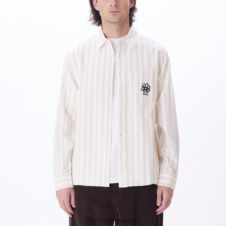 ropa OBEY camisa de lucas crema irlandesa multi hombres 0RV2P778