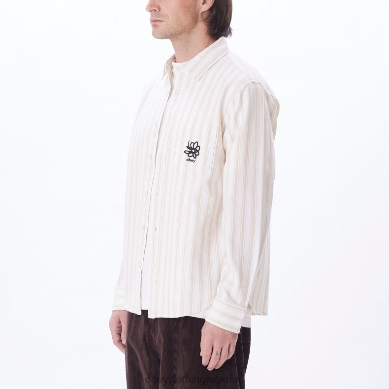 ropa OBEY camisa de lucas crema irlandesa multi hombres 0RV2P778