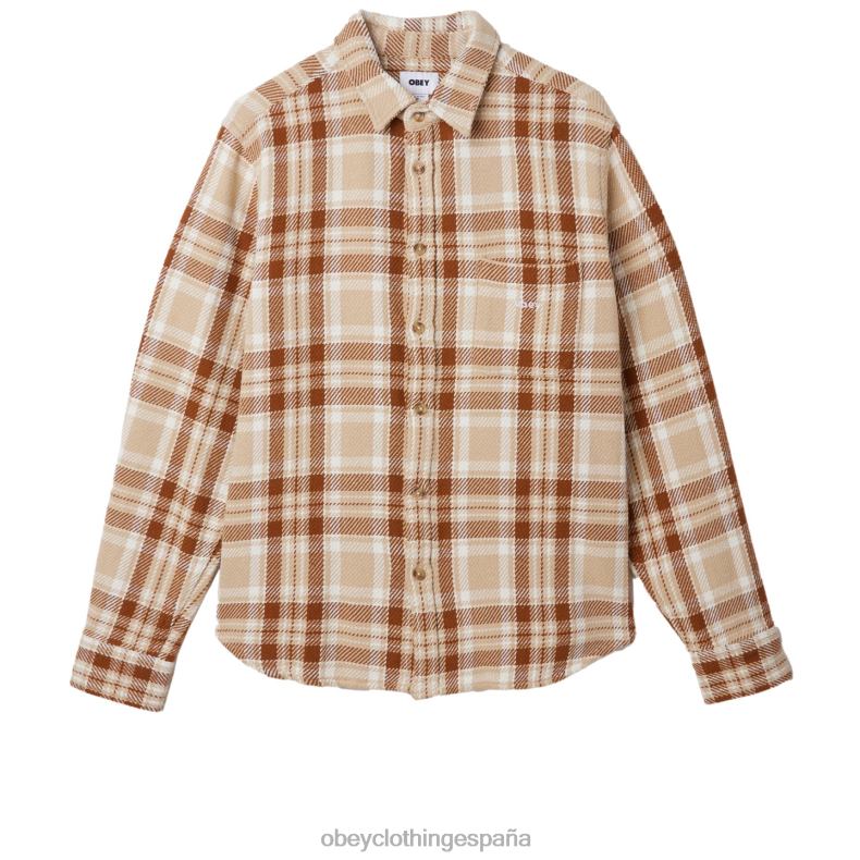 ropa OBEY camisa fred crema irlandesa multi hombres 0RV2P757