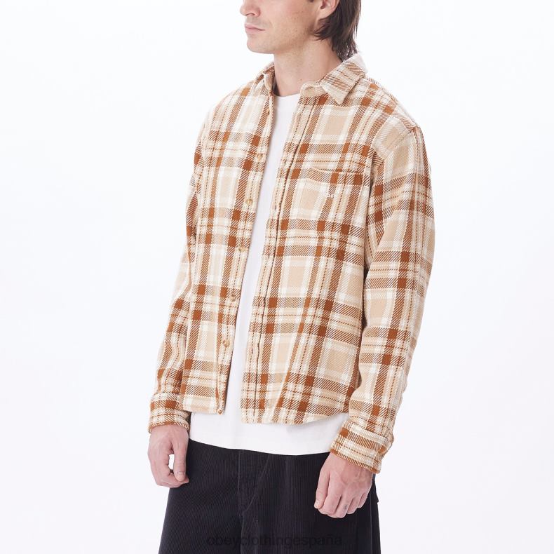 ropa OBEY camisa fred crema irlandesa multi hombres 0RV2P757