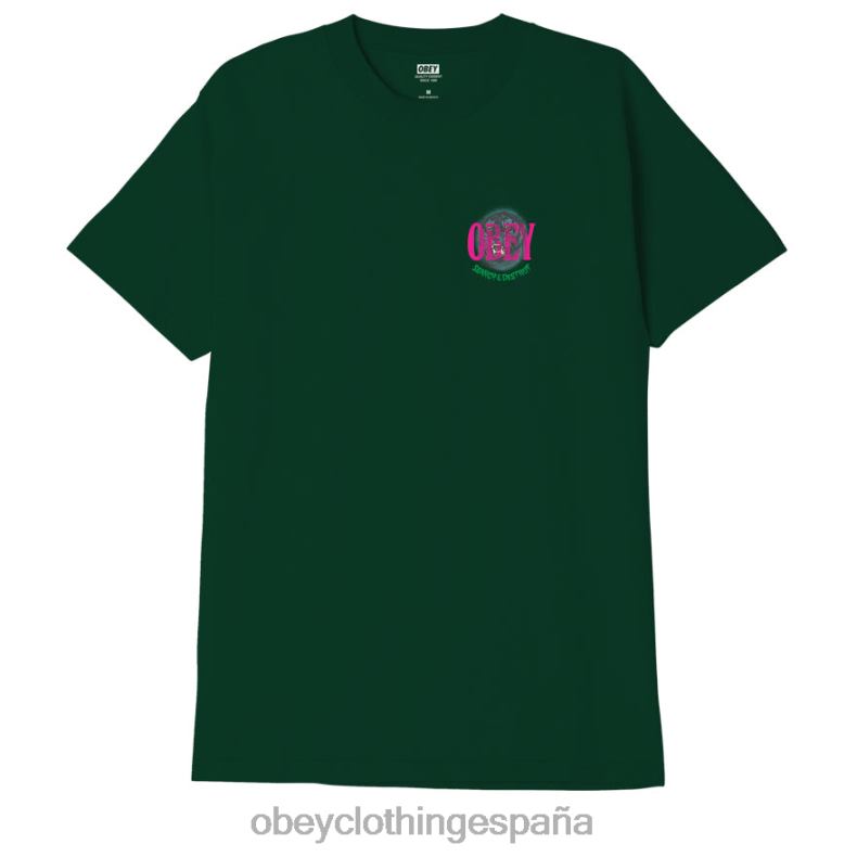 ropa OBEY camiseta clásica buscar y destruir tigre bosque verde hombres 0RV2P886