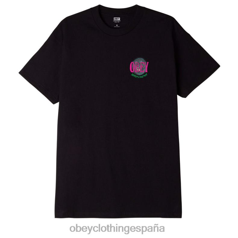 ropa OBEY camiseta clásica buscar y destruir tigre negro hombres 0RV2P885