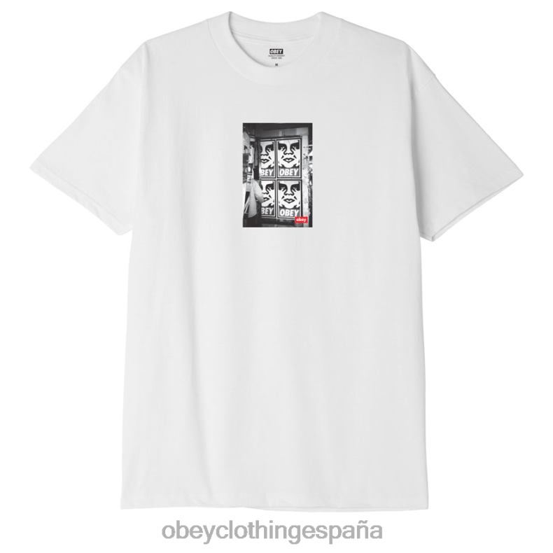 ropa OBEY camiseta clásica con foto de icono blanco hombres 0RV2P894