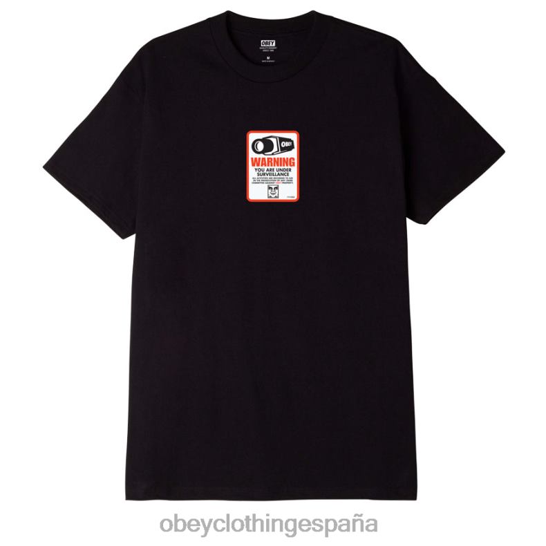 ropa OBEY camiseta clásica de vigilancia negro hombres 0RV2P895
