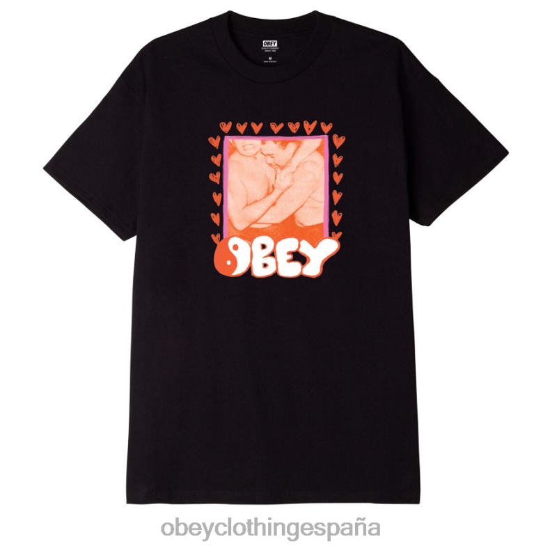 ropa OBEY camiseta clasica de luchador negro hombres 0RV2P899