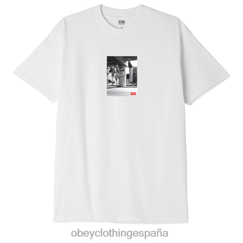 ropa OBEY camiseta clasica de renovacion urbana blanco hombres 0RV2P909