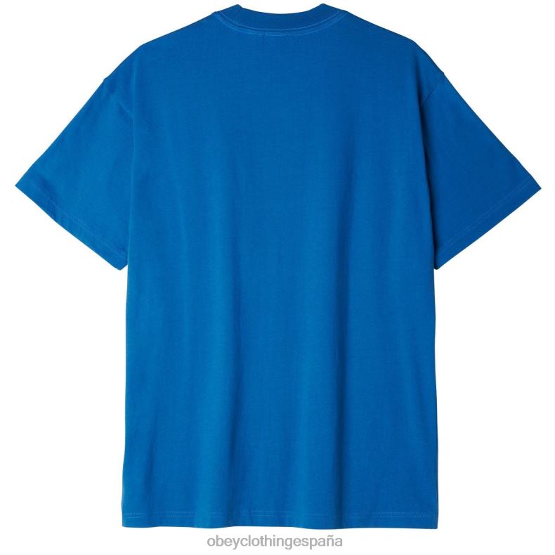 ropa OBEY camiseta con bolsillo de puntos azul atlántico hombres 0RV2P804