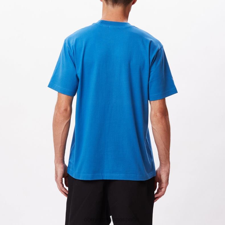ropa OBEY camiseta con bolsillo de puntos azul atlántico hombres 0RV2P804