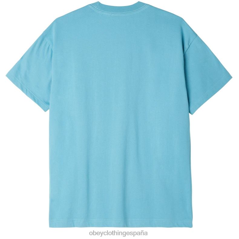 ropa OBEY camiseta con bolsillo de puntos azul ártico hombres 0RV2P805