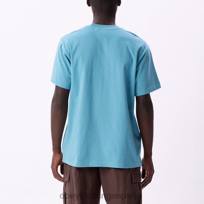 ropa OBEY camiseta con bolsillo de puntos azul ártico hombres 0RV2P805