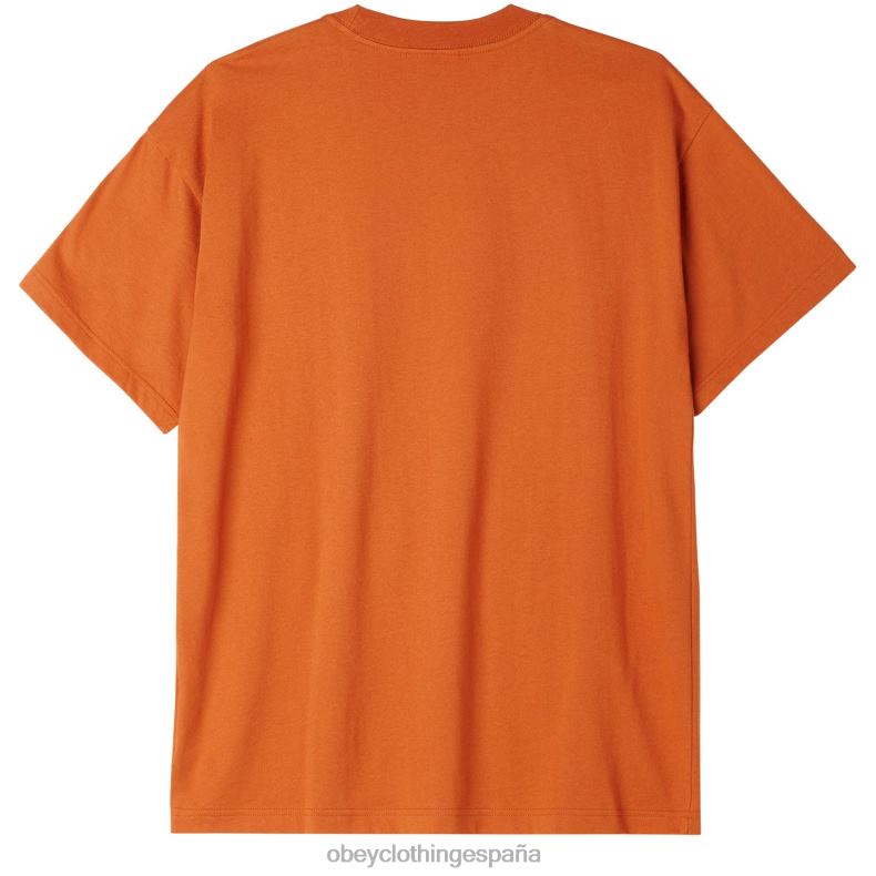 ropa OBEY camiseta con bolsillo de puntos marrón bombay hombres 0RV2P806