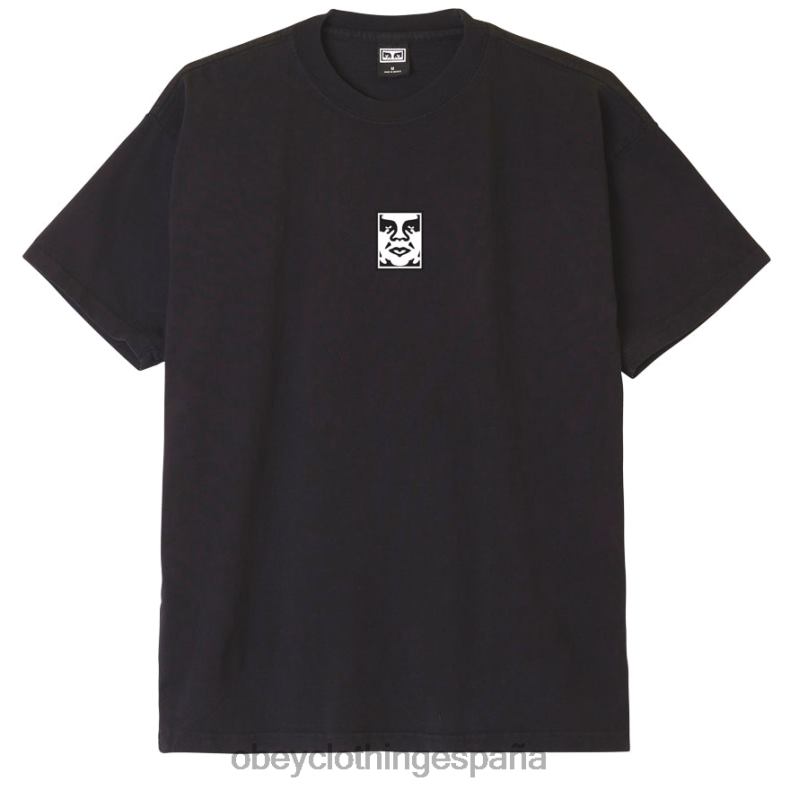 ropa OBEY camiseta con icono de peso pesado negro hombres 0RV2P847