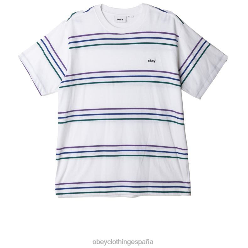 ropa OBEY camiseta con rayas Montrose blanco multicolor hombres 0RV2P798