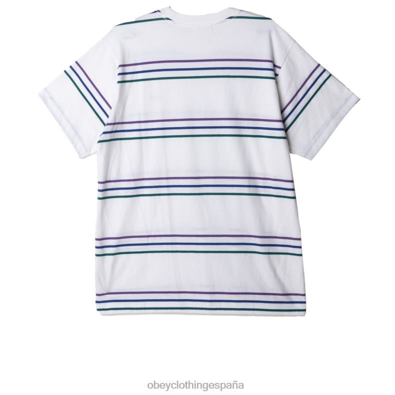 ropa OBEY camiseta con rayas Montrose blanco multicolor hombres 0RV2P798