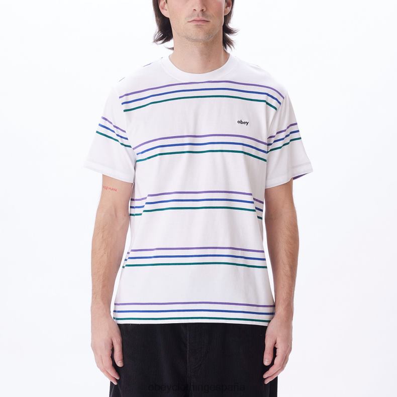 ropa OBEY camiseta con rayas Montrose blanco multicolor hombres 0RV2P798