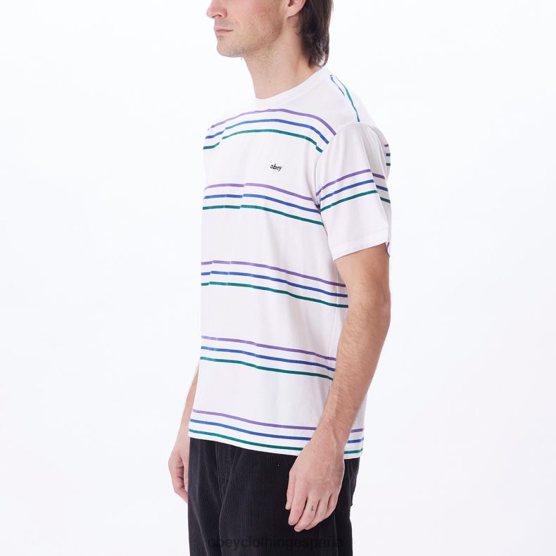 ropa OBEY camiseta con rayas Montrose blanco multicolor hombres 0RV2P798