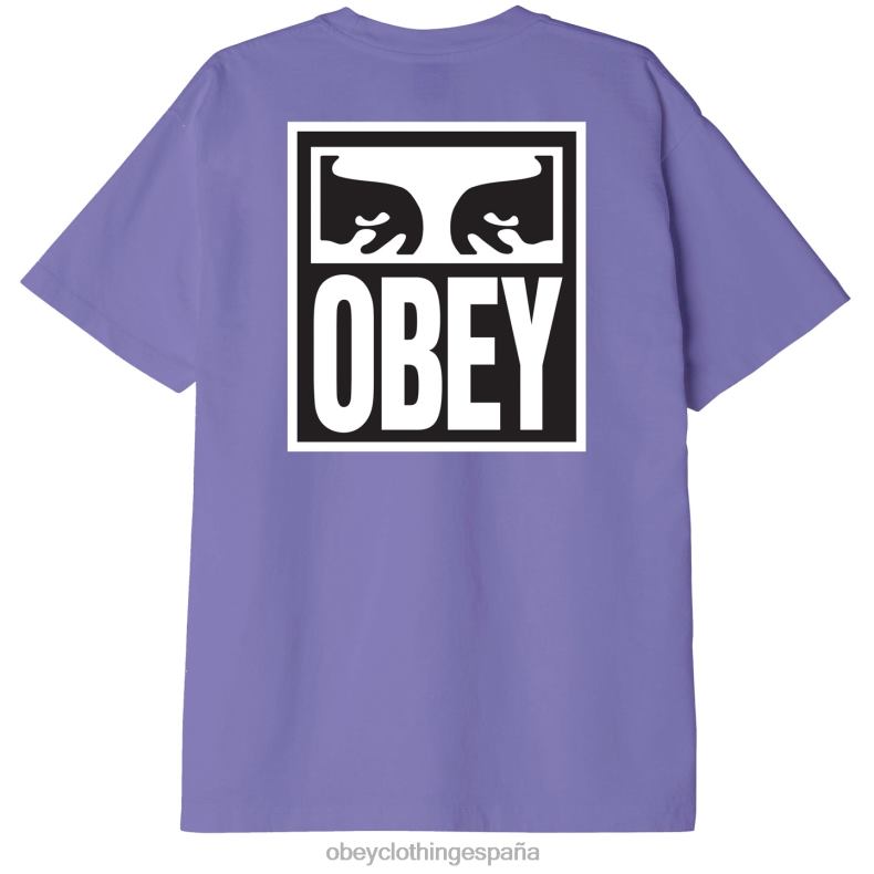 ropa OBEY camiseta de peso pesado Eyes Icon II flor Purpura hombres 0RV2P863