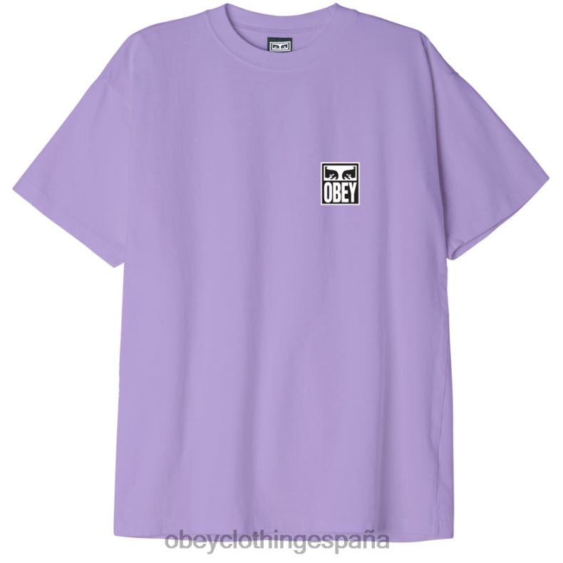 ropa OBEY camiseta de peso pesado Eyes Icon II lavanda digital hombres 0RV2P869