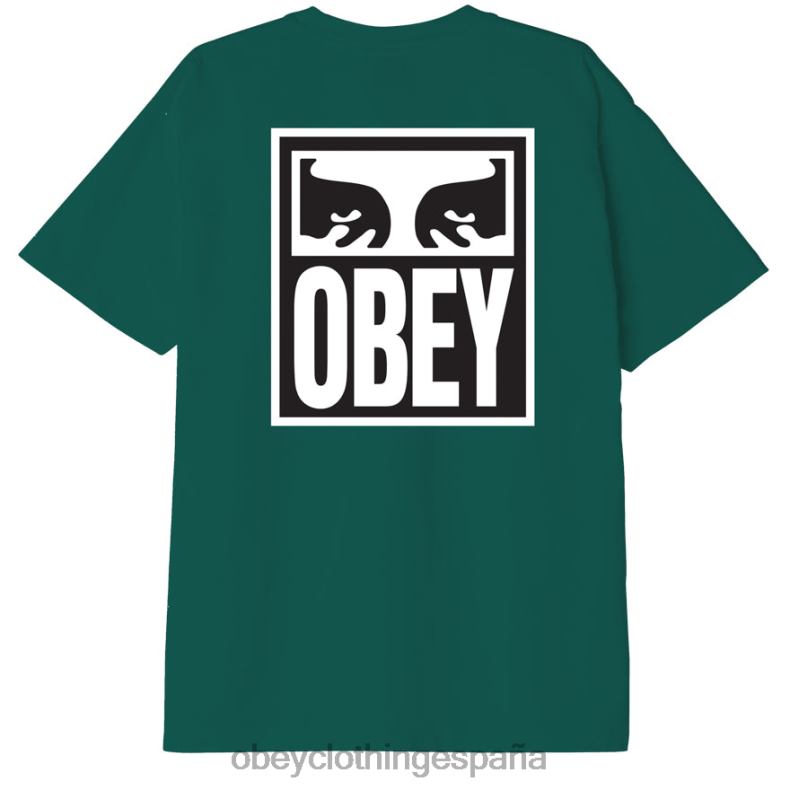 ropa OBEY camiseta de peso pesado Eyes Icon II verde aventura hombres 0RV2P867