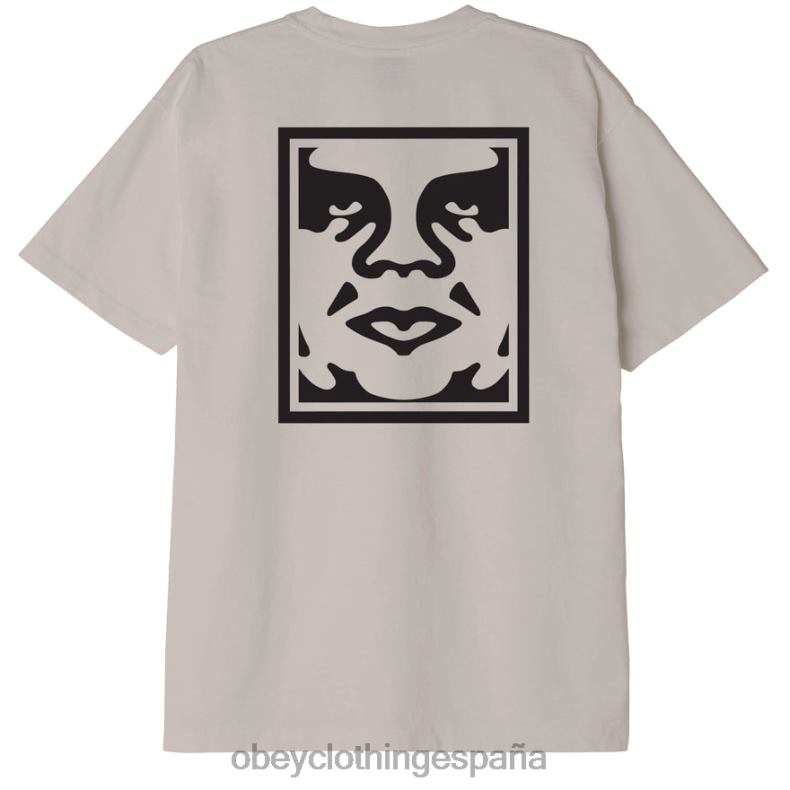 ropa OBEY camiseta gruesa con icono en negrita Gris plateado hombres 0RV2P854