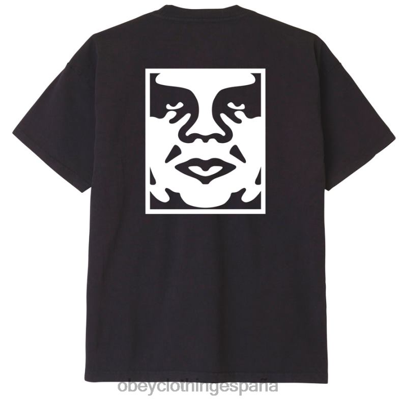ropa OBEY camiseta gruesa con icono en negrita negro hombres 0RV2P855