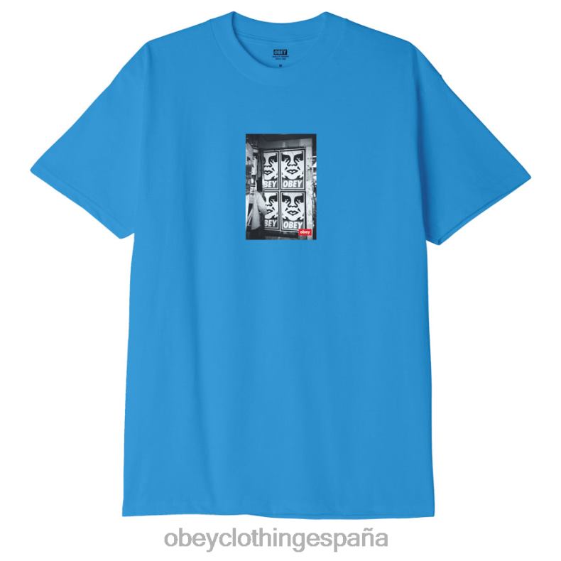ropa OBEY camiseta orgánica con foto icono cielo azul hombres 0RV2P840